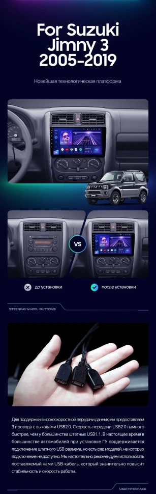 Штатная магнитола Teyes CC3L 4/32 Suzuki Jimny 3 (2005-2019)