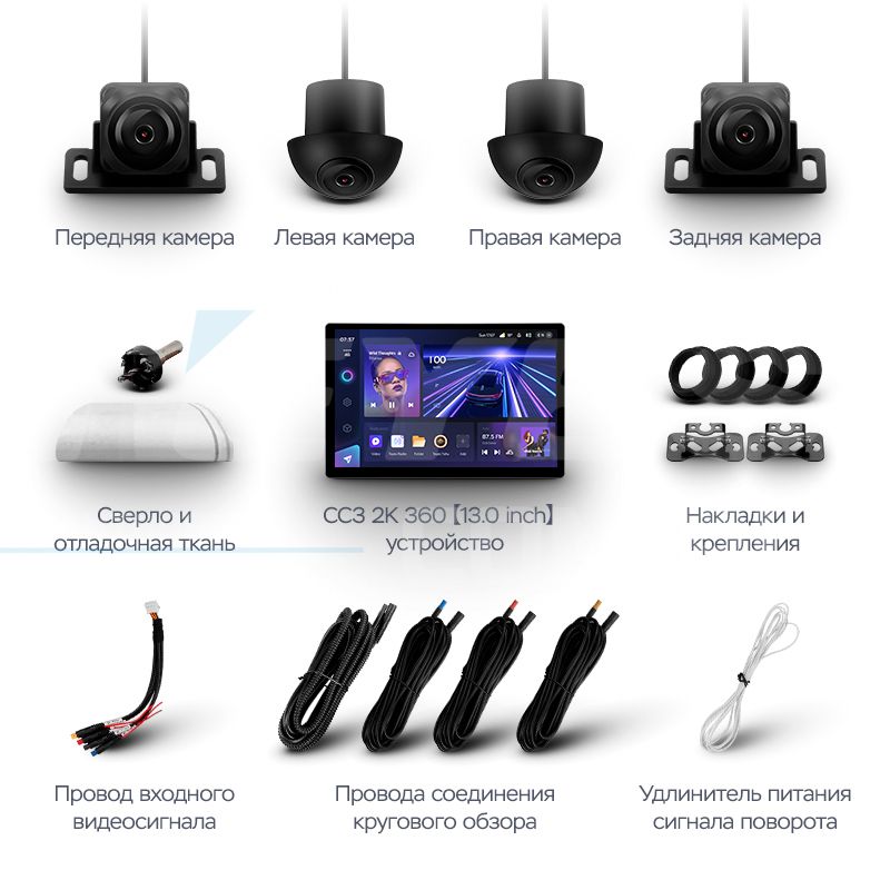 Штатная магнитола Teyes CC3 2K 360 6/128 Mercedes-Benz ML-Class (2005-2009) F1 (13")