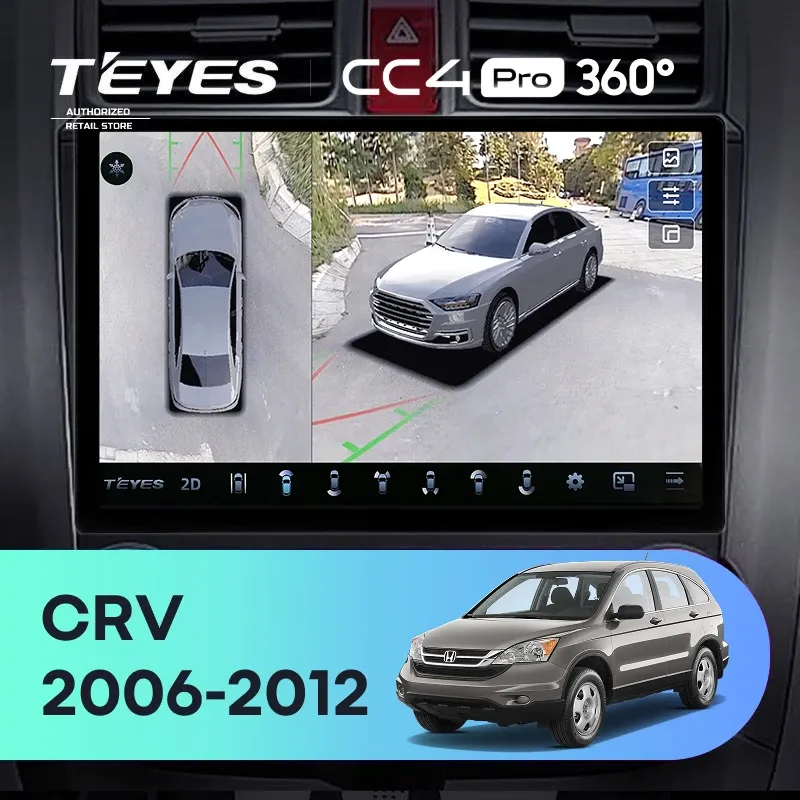 Штатная магнитола Teyes CC4 Pro 360 12/256 Honda CR-V 3 RE (2006-2012) (11")