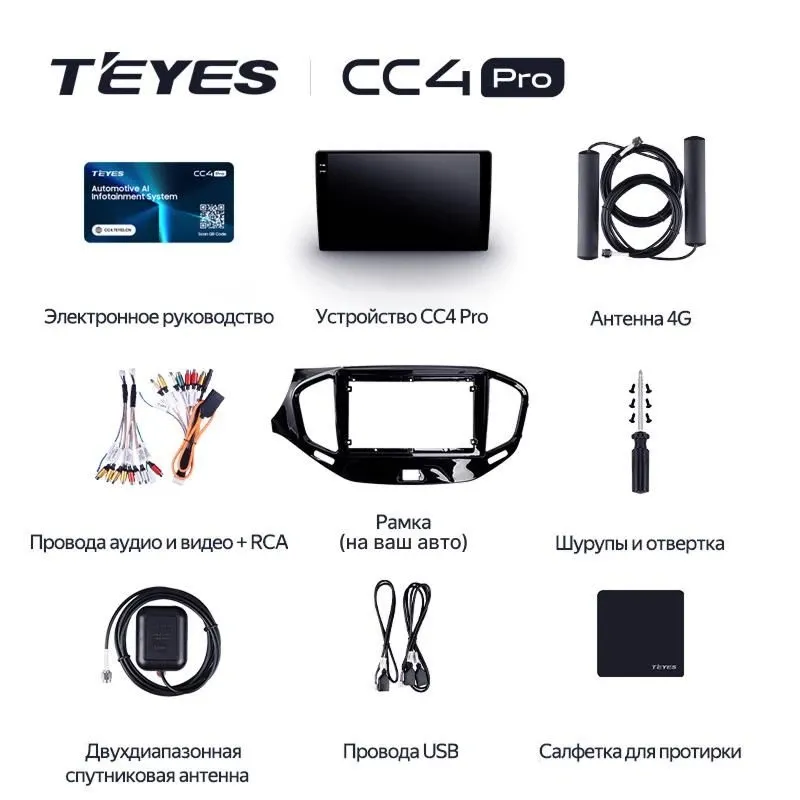 Штатная магнитола Teyes CC4 Pro 12/256 Kia Carens 1 (2002-2006)