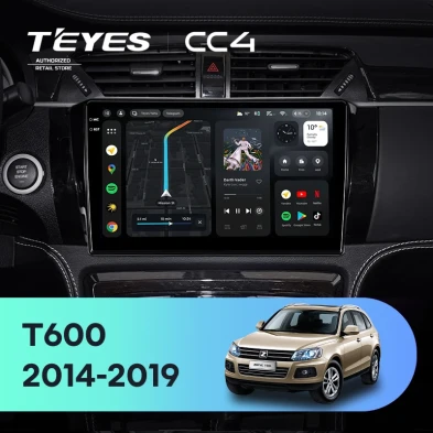 Штатная магнитола Teyes CC4 8/128 Zotye T600 (2014-2019)