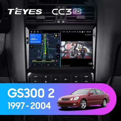 Штатная магнитола Teyes CC3 2K 360 6/128 Lexus GS300 2 S160 (1997-2004) Тип-B