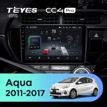 Штатная магнитола Teyes CC4 Pro 8/128 Toyota Aqua (2011-2017)