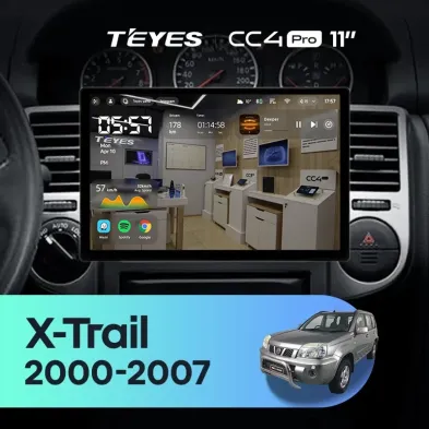 Штатная магнитола Teyes CC4 Pro 12/256 Nissan X-Trail T30 (2000-2007) F1 (11")