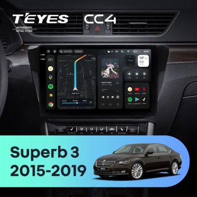 Штатная магнитола Teyes CC4 6/64 Skoda Superb 3 (2015-2019)