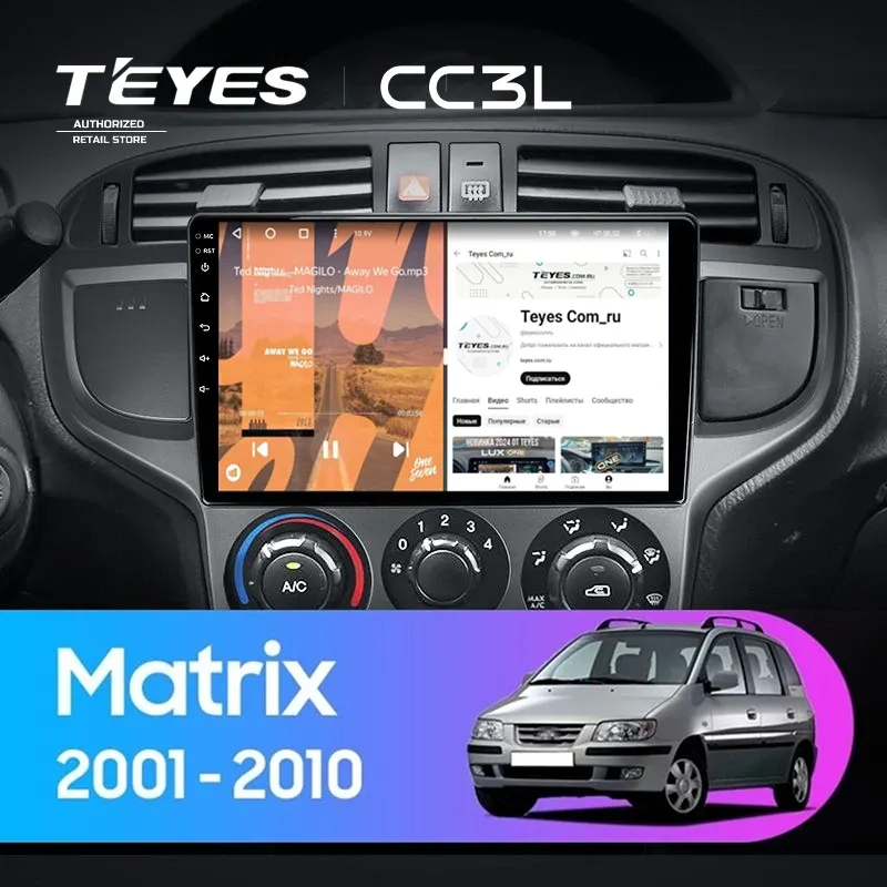 Штатная магнитола Teyes CC3L 4/32 Hyundai Matrix (2001-2010)