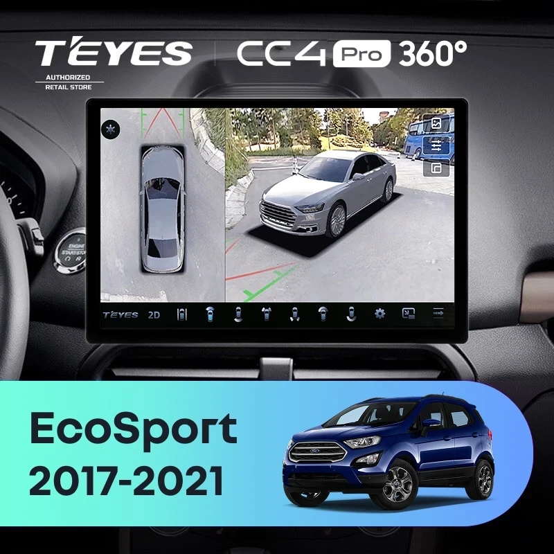Штатная магнитола Teyes CC4 Pro 360 8/128 Ford EcoSport (2017-2021) (13")