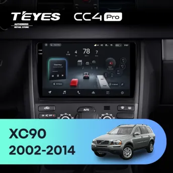 Штатная магнитола Teyes CC4 Pro 8/128 Volvo XC90 (2007-2014) F2 (комплект для установки нижней части)