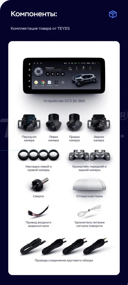 Штатная магнитола Teyes LUX ONE 360 6/128 Hyundai Santa Fe 4 (2018-2021)