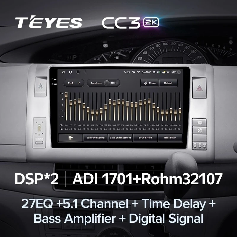 Штатная магнитола Teyes CC3 2K 4/32 Toyota Estima AHR20 XR50 3 (2006-2016) Правый руль