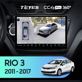 Штатная магнитола Teyes CC4 Pro 360 12/256 Kia Rio 3 (2011-2017) (13")