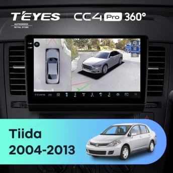 Штатная магнитола Teyes CC4 Pro 360 8/128 Nissan Tiida C11 (2004-2013) F2