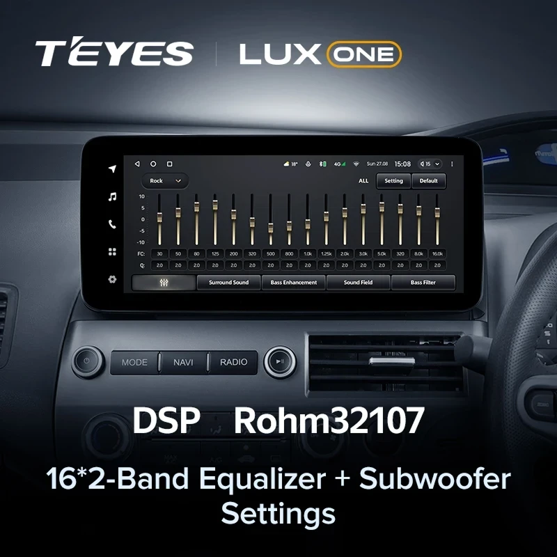 Штатная магнитола Teyes LUX ONE 6/128 Honda Civic 8 FK FN FD (2005-2012) Правый руль