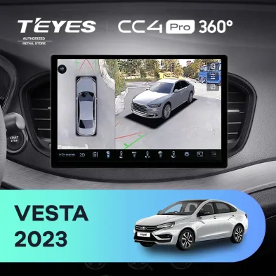 Штатная магнитола Teyes CC4 Pro 360 8/128 Lada Vesta 2023+ F2 Тип-A (11")