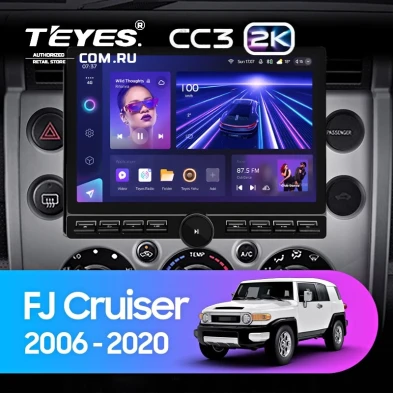 Штатная магнитола Teyes CC3 2K 6/128 Toyota FJ Cruiser J15 (2006-2020) F2 (13" с кнопками)