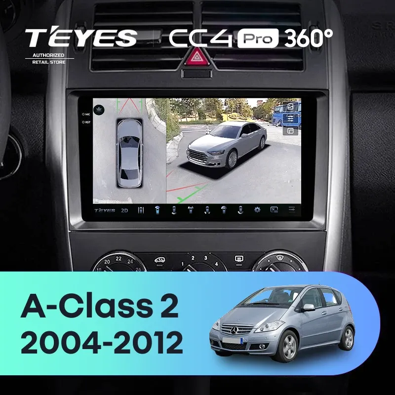 Штатная магнитола Teyes CC4 Pro 360 12/256 Mercedes-Benz A-Class 2 W169 C169 (2004-2012)