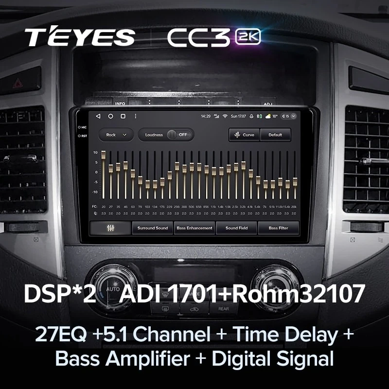 Штатная магнитола Teyes CC3 2K 4/32 Mitsubishi Pajero 4 V80 V90 (2006-2024)