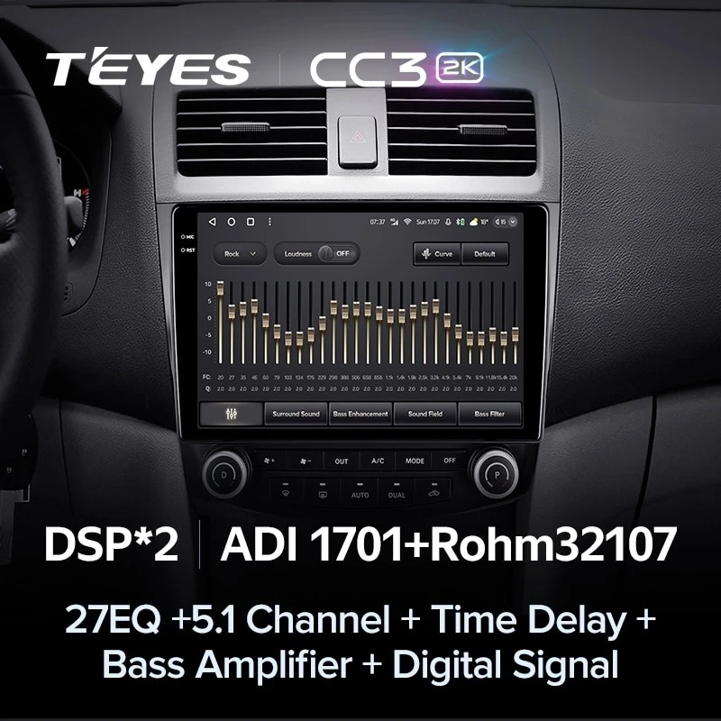 Штатная магнитола Teyes CC3 2K 4/64 Honda Accord 7 (2002-2008) F2