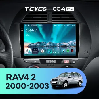 Штатная магнитола Teyes CC4 Pro 8/128 Toyota RAV4 2 CA20 (2000-2003) F3