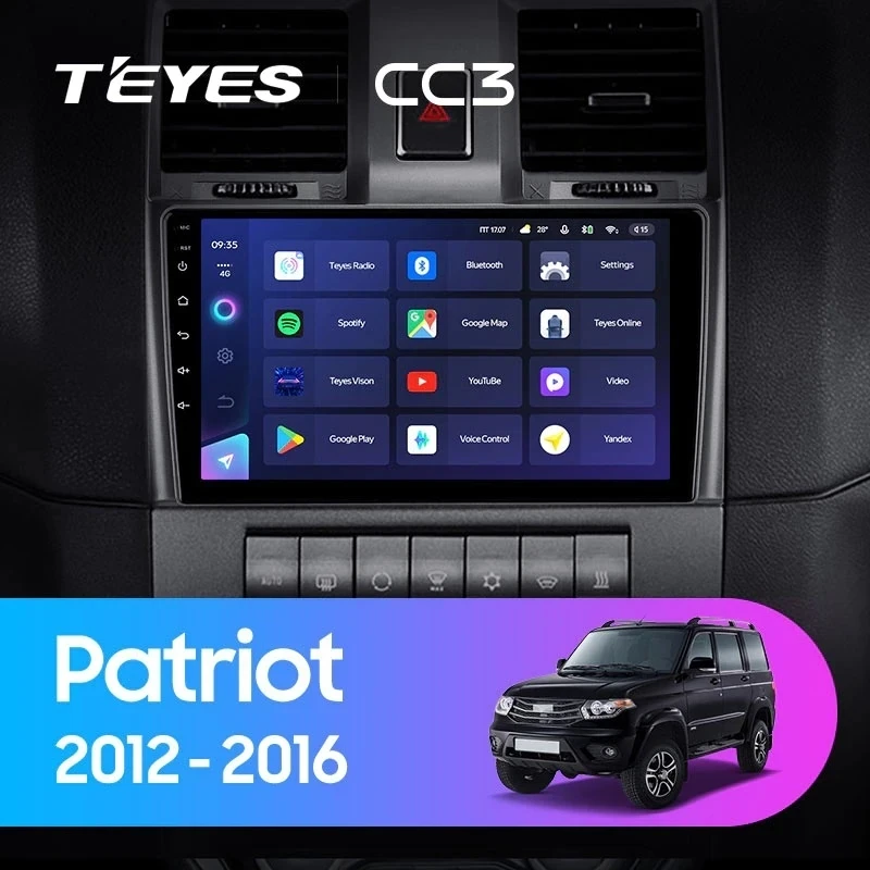 Штатная магнитола Teyes CC3 4/32 UAZ Patriot (2012-2016)