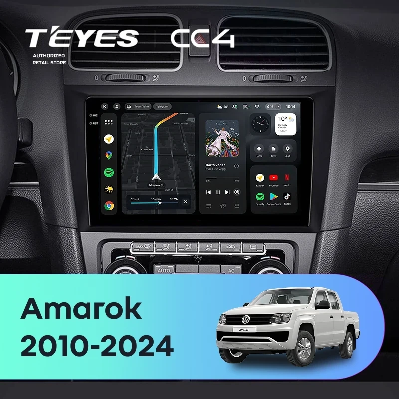 Штатная магнитола Teyes CC4 8/128 Volkswagen Amarok (2010-2024)