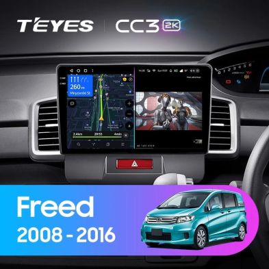 Штатная магнитола Teyes CC3 2K 6/128 Honda Freed 1 (2008-2016) F1 Правый руль