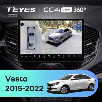 Штатная магнитола Teyes CC4 Pro 360 8/128 Lada Vesta Cross Sport (2015-2022) F1 (11")