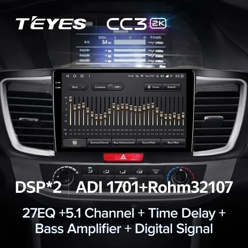 Штатная магнитола Teyes CC3 2K 4/64 Honda Accord 9 CR (2012-2018)