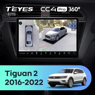 Штатная магнитола Teyes CC4 Pro 360 8/128 Volkswagen Tiguan 2 (2016-2022) Тип-B (13")