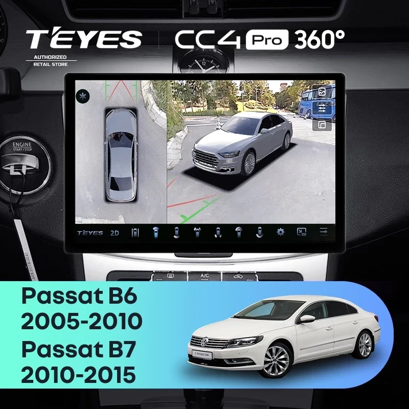 Штатная магнитола Teyes CC4 Pro 360 12/256 Volkswagen Passat B7 (2010-2015) (13")
