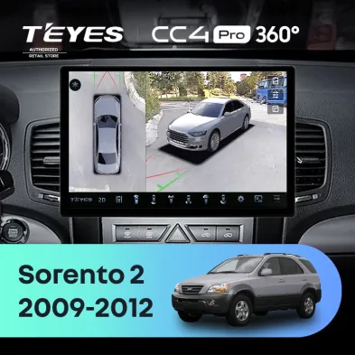 Штатная магнитола Teyes CC4 Pro 360 12/256 Kia Sorento 2 XM (2009-2012) Тип-B (13")