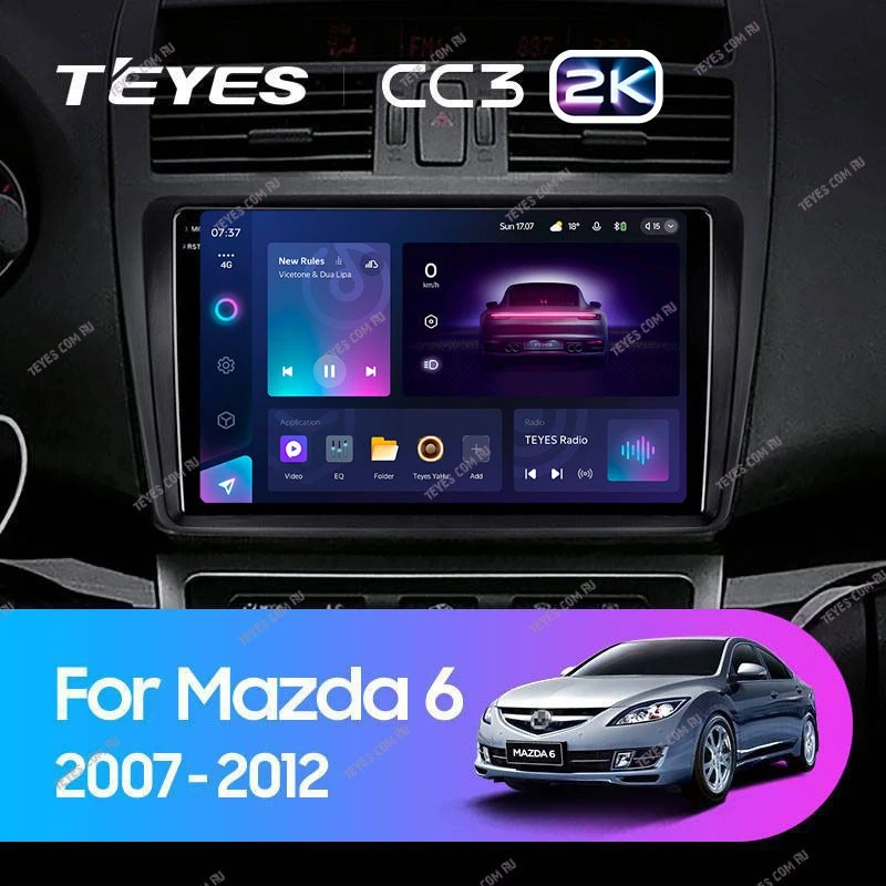 Штатная магнитола Teyes CC3 2K 360 6/128 Mazda 6 2 GH (2007-2012)