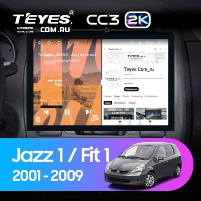 Штатная магнитола Teyes CC3 2K 4/32 Honda Fit 1 (2001-2009) (13")