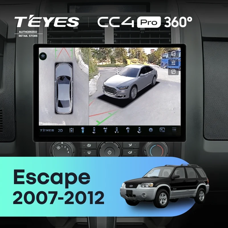 Штатная магнитола Teyes CC4 Pro 360 12/256 Ford Escape (2007-2012) F2 (13")