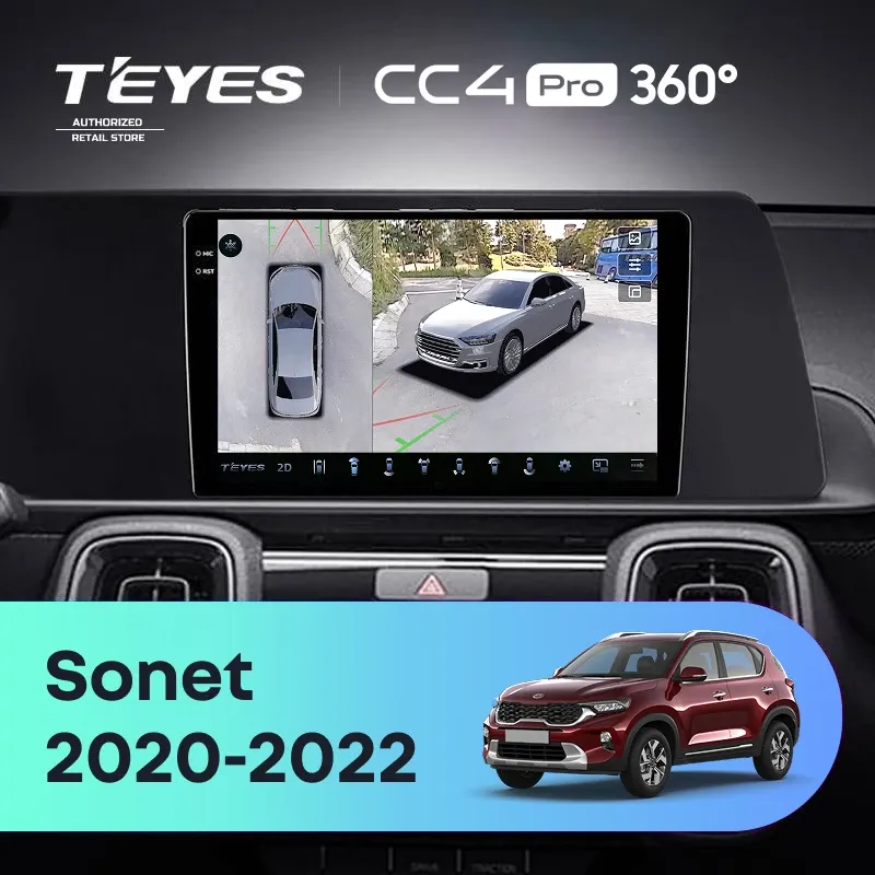 Штатная магнитола Teyes CC4 Pro 360 12/256 Kia Sonet (2020-2022)