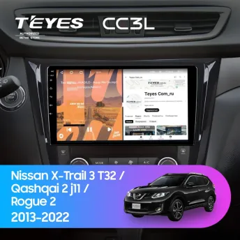 Штатная магнитола Teyes CC3L 4/64 Nissan Qashqai 2 J11 (2013-2022) F3 Тип-AB