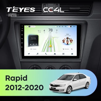 Штатная магнитола Teyes CC4L 6/64 Skoda Rapid NH3 NH1 (2012-2020)