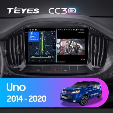 Штатная магнитола Teyes CC3 2K 360 6/128 Fiat Uno (2014-2020)