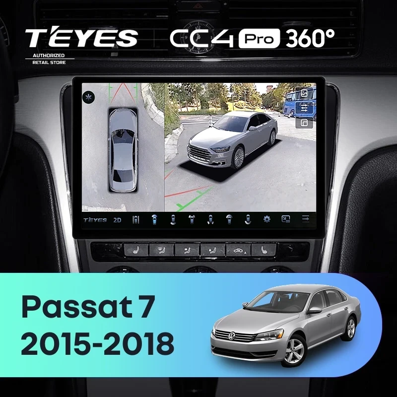 Штатная магнитола Teyes CC4 Pro 360 8/128 Volkswagen Passat 7 B7 (2015-2018) F1 (11")