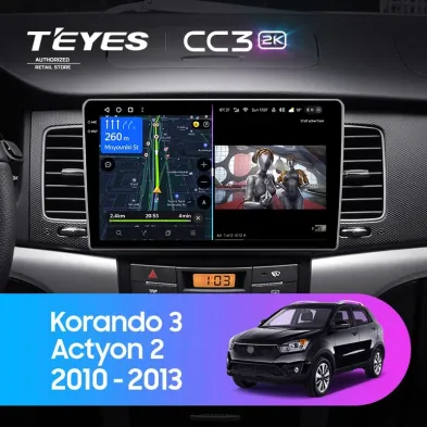 Штатная магнитола Teyes CC3 2K 360 6/128 SsangYong Korando 3 Actyon 2 (2010-2013)