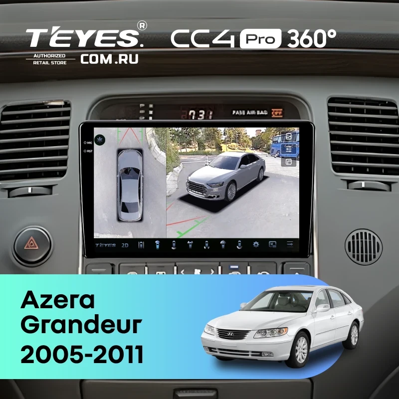 Штатная магнитола Teyes CC4 Pro 360 12/256 Hyundai Grandeur (2005-2011)