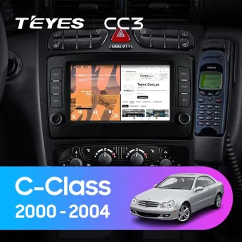 Штатная магнитола Teyes CC3 4/32 Mercedes-Benz C-Class 2 S203 CL203 W203 C203 (2000-2004) 7"