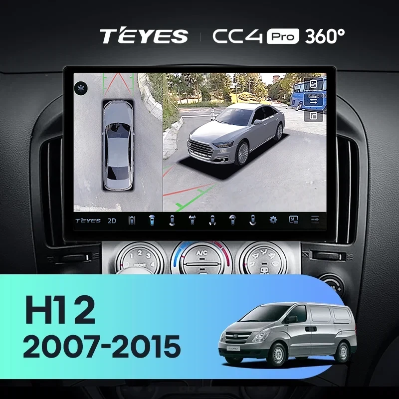 Штатная магнитола Teyes CC4 Pro 360 8/128 Hyundai H1 TQ (2007-2015) F3 (13")