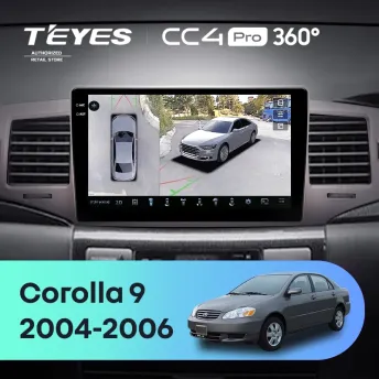 Штатная магнитола Teyes CC4 Pro 360 8/128 Toyota Corolla 9 E120 (2004-2006)