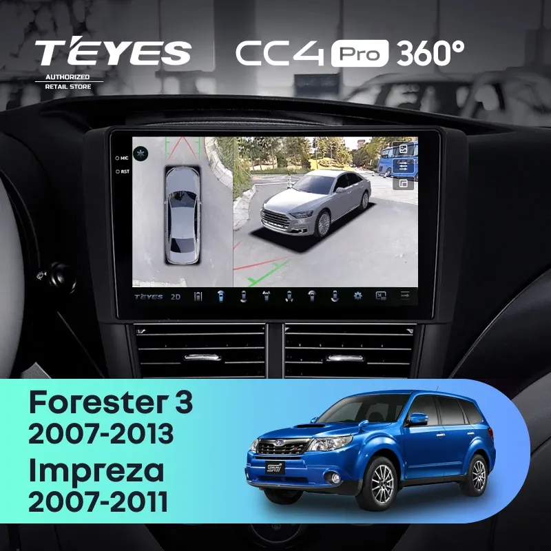 Штатная магнитола Teyes CC4 Pro 360 8/128 Subaru Forester 3 SH (2007-2013)