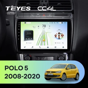Штатная магнитола Teyes CC4L 6/64 Volkswagen Polo 5 (2008-2020)