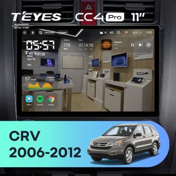 Штатная магнитола Teyes CC4 Pro 8/128 Honda CR-V 3 RE (2006-2012) (11")
