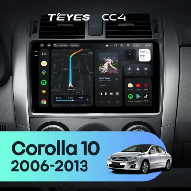 Штатная магнитола Teyes CC4 6/64 Toyota Corolla 10 E140 E150 (2006-2013) Тип-B