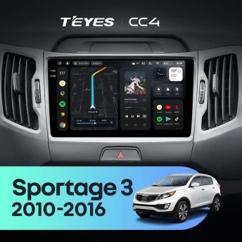Штатная магнитола Teyes CC4 6/64 Kia Sportage 3 SL (2010-2016) Тип-C