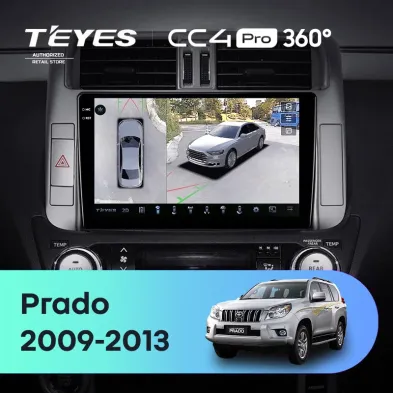 Штатная магнитола Teyes CC4 Pro 360 8/128 Toyota Land Cruiser Prado 150 (2009-2013) F1 Тип-A